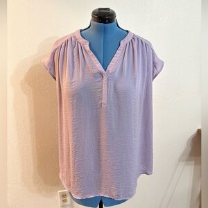 Worthington Sheer Lilac Blouse Women’s XL